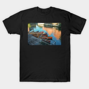 Canoes for a pub crawl on the River Wensum in Norwich T-Shirt